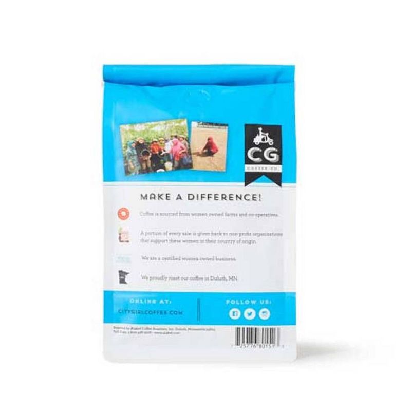 City Girl Coffee Organic Sumatra Adsenia Dark Roast Whole Bean Coffee - 12oz