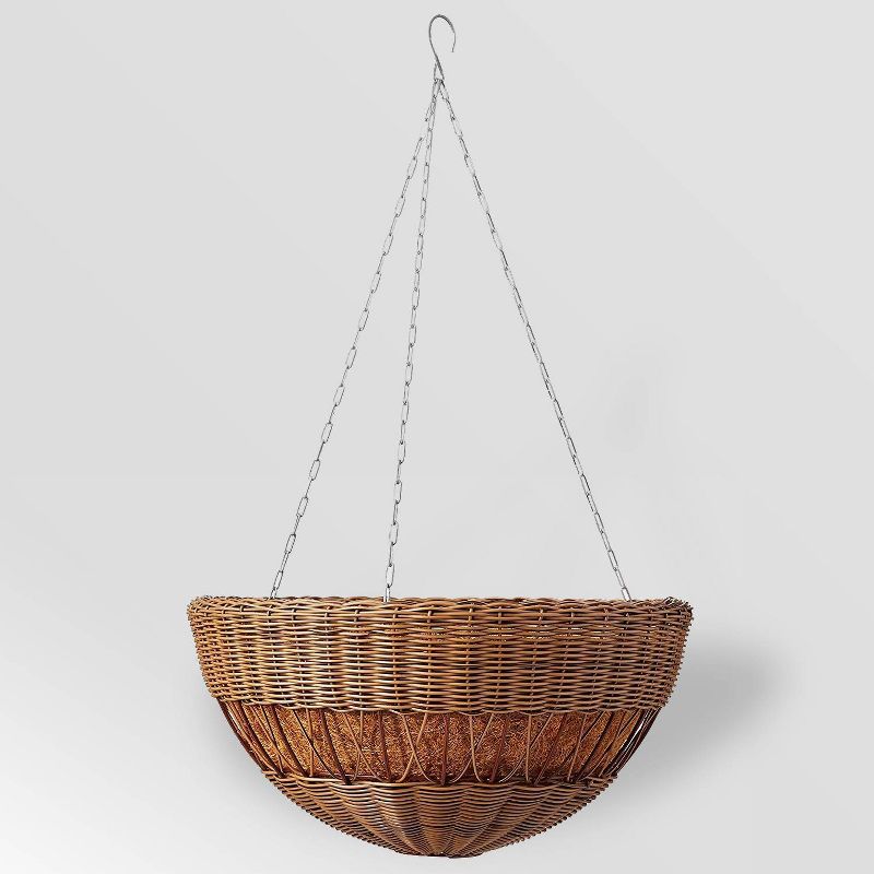 HC Companies 12-Inch Outdoor Plastic Deck Flower Planter Box, Chocolate (2 Pack)