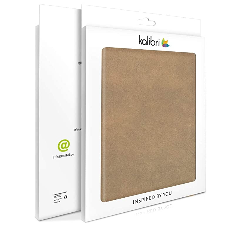 Case Compatible with Kobo Clara HD Genuine Leather eBook Cover Brown