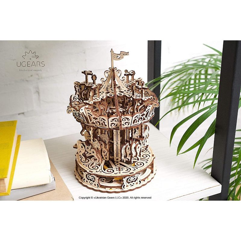UGears Models UGears Mechanical Models 3D Wooden Puzzle | Carousel