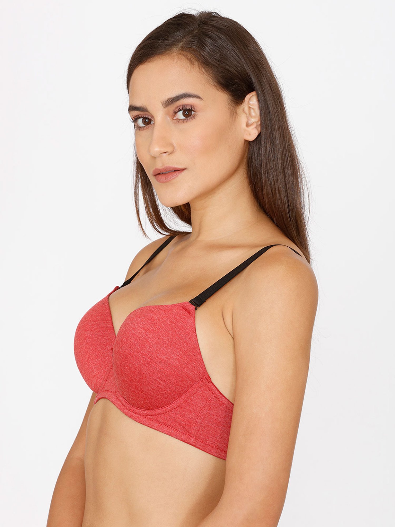 Zivame Red Under-wired Padded T-Shirt Bra