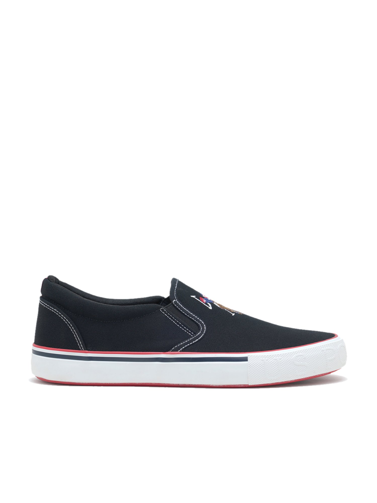 U.S. Polo Assn. Men's Black Plimsolls