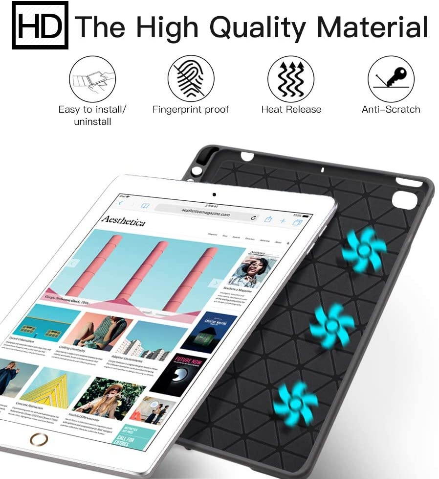 iPad Keyboard Case for iPad 7.9 JUQITECH Smart Case with Backlit Keyboard for iPad Mini 5 5th Gen Mini 4 Detachable Wireless Tablet Rechargeable Back lit Keyboard Cover Case with Pencil Holder Gray