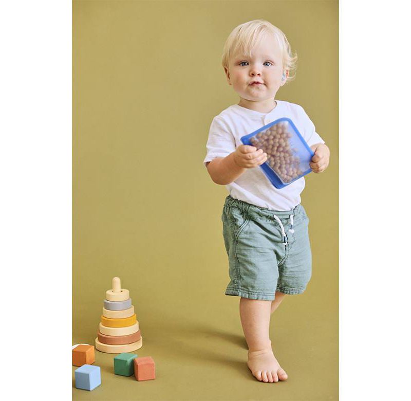 Austin Baby Collection Reusable Silicone Snack Bag - Small Periwinkle Blue