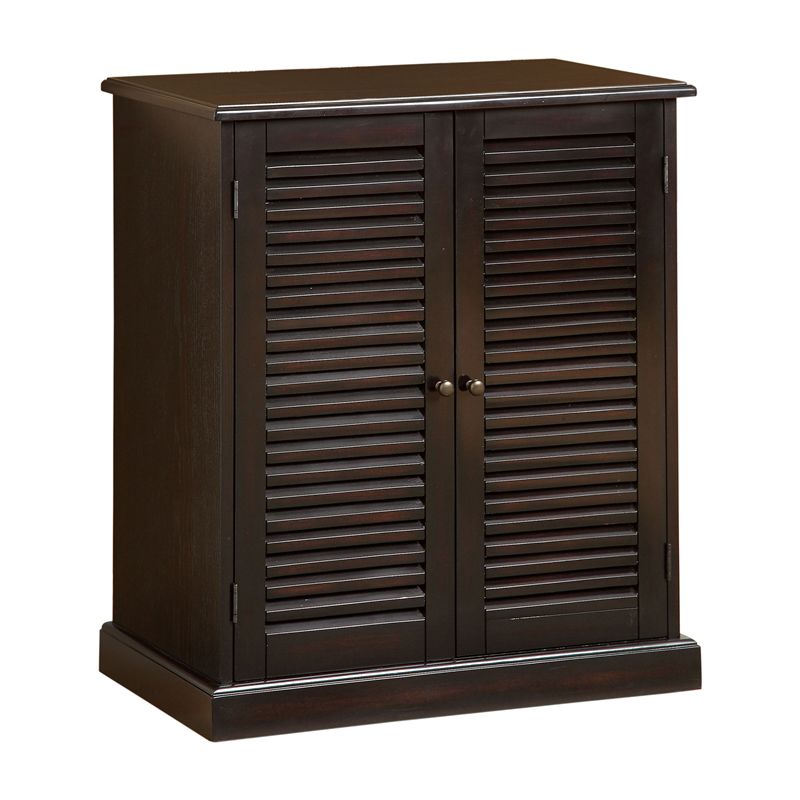 Medley Transitional Wood 5-Shelf Shoe Cabinet in Espresso - Furniture of America