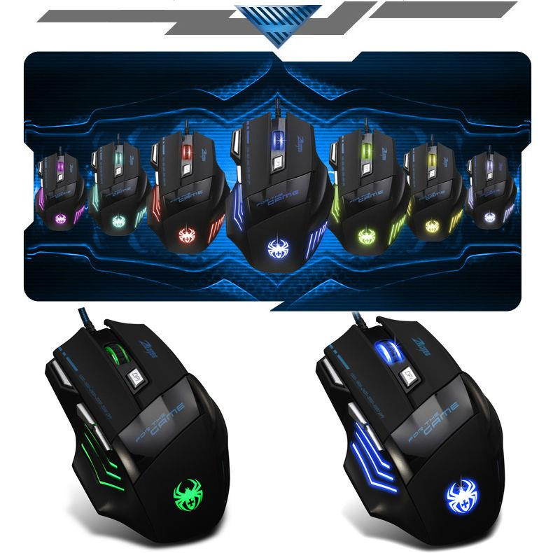 5500DPI 8D MASTER T80 Pro Optical 7 Buttons Usb Gaming Mouse for LOL WOW CF CS