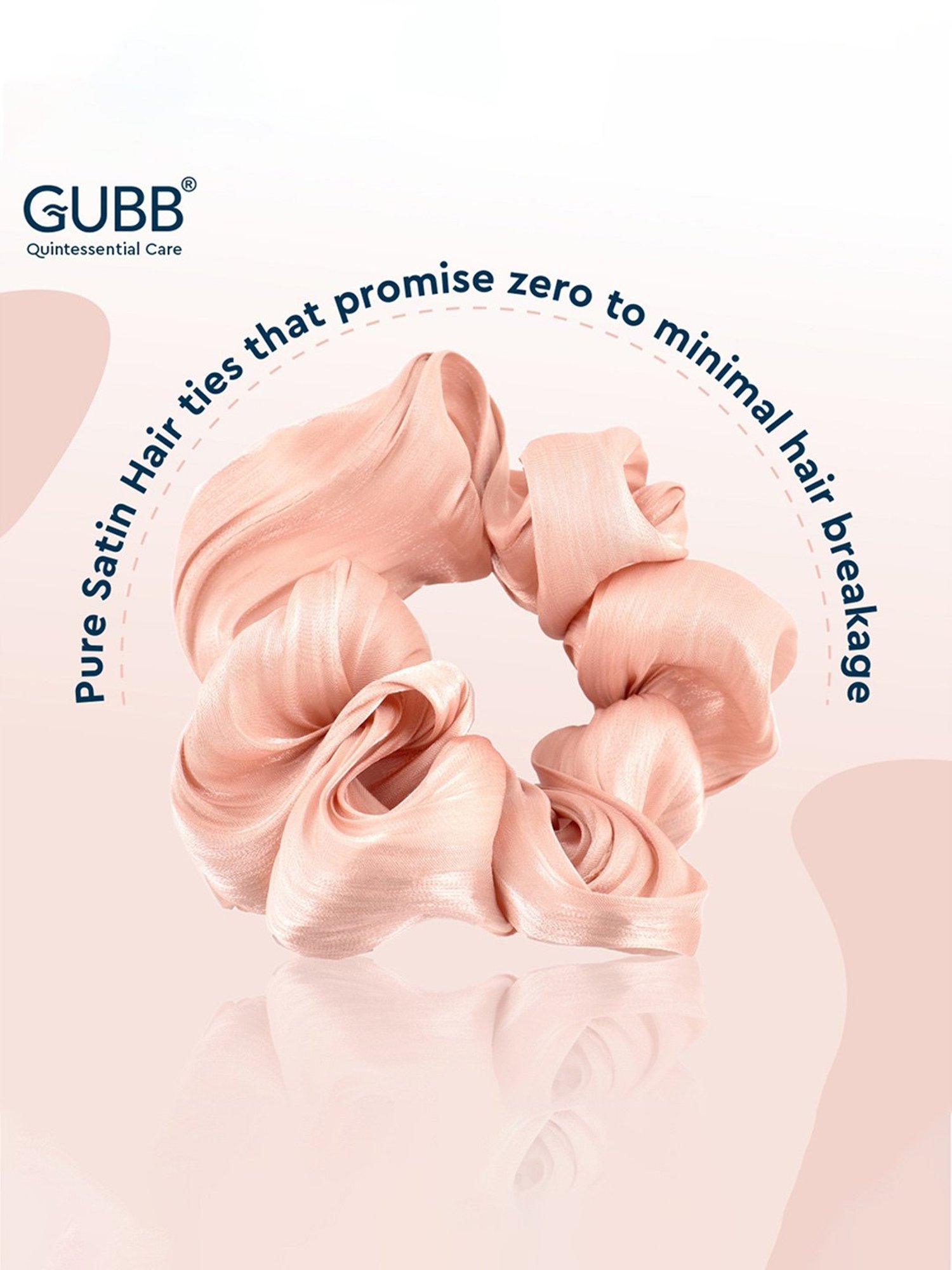 GUBB Hair Scrunchie Peach Swirl for Women
