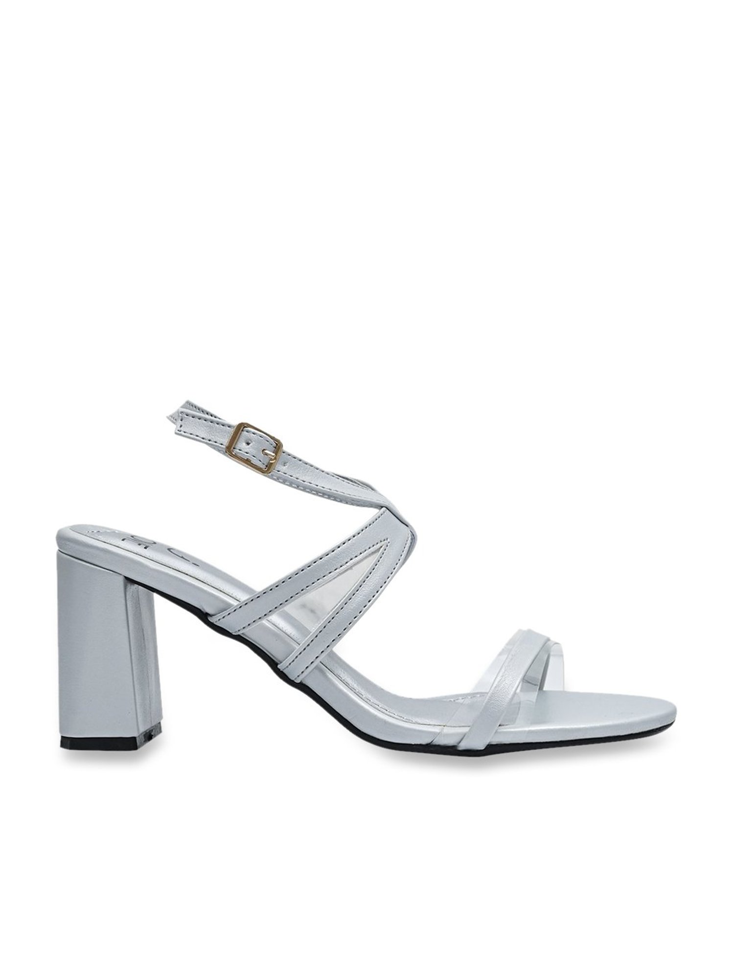 Jove Women's Silver Ankle Strap Sandals
