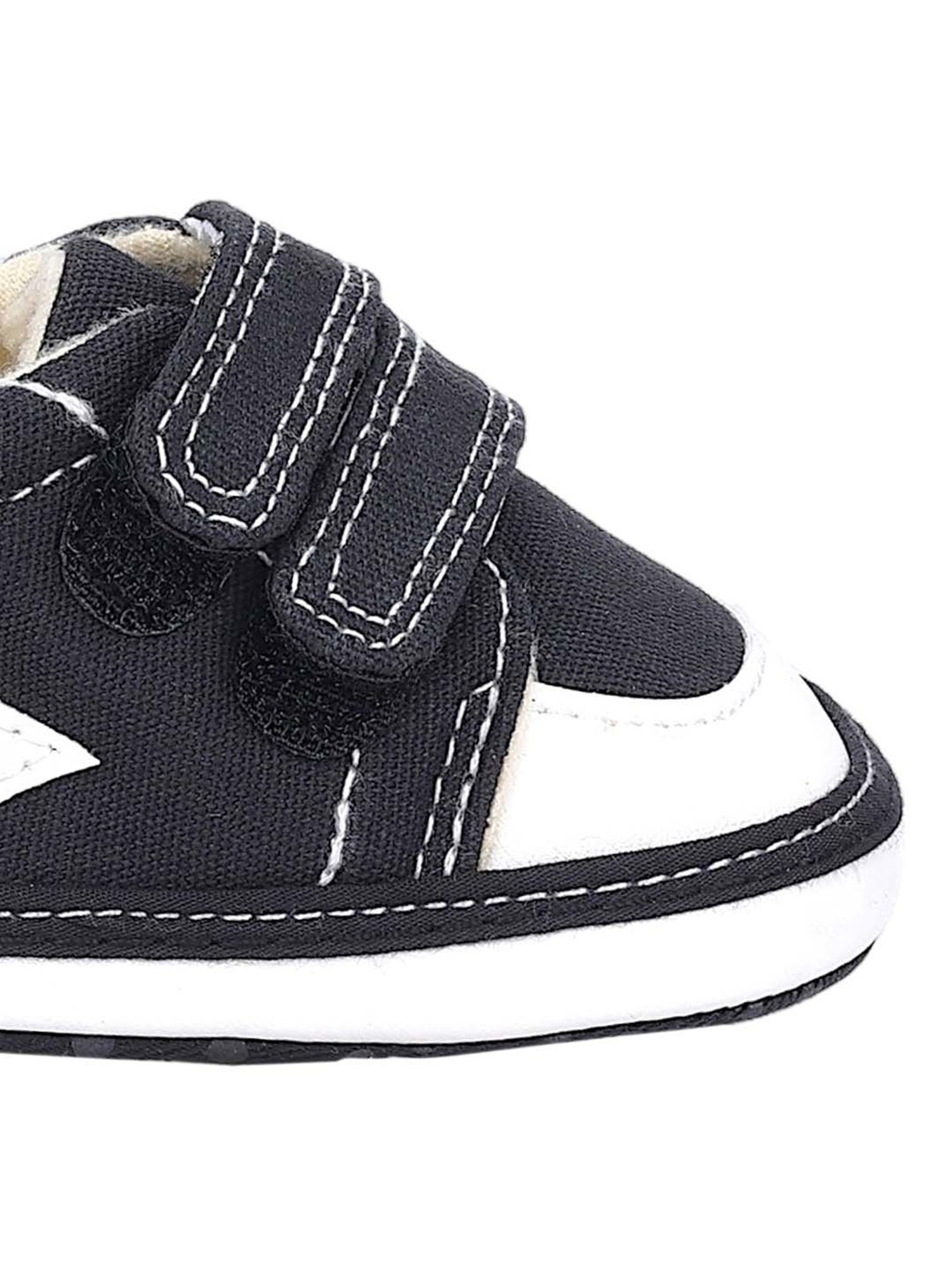 Baby Moo Kids Brown & White Velcro Shoes