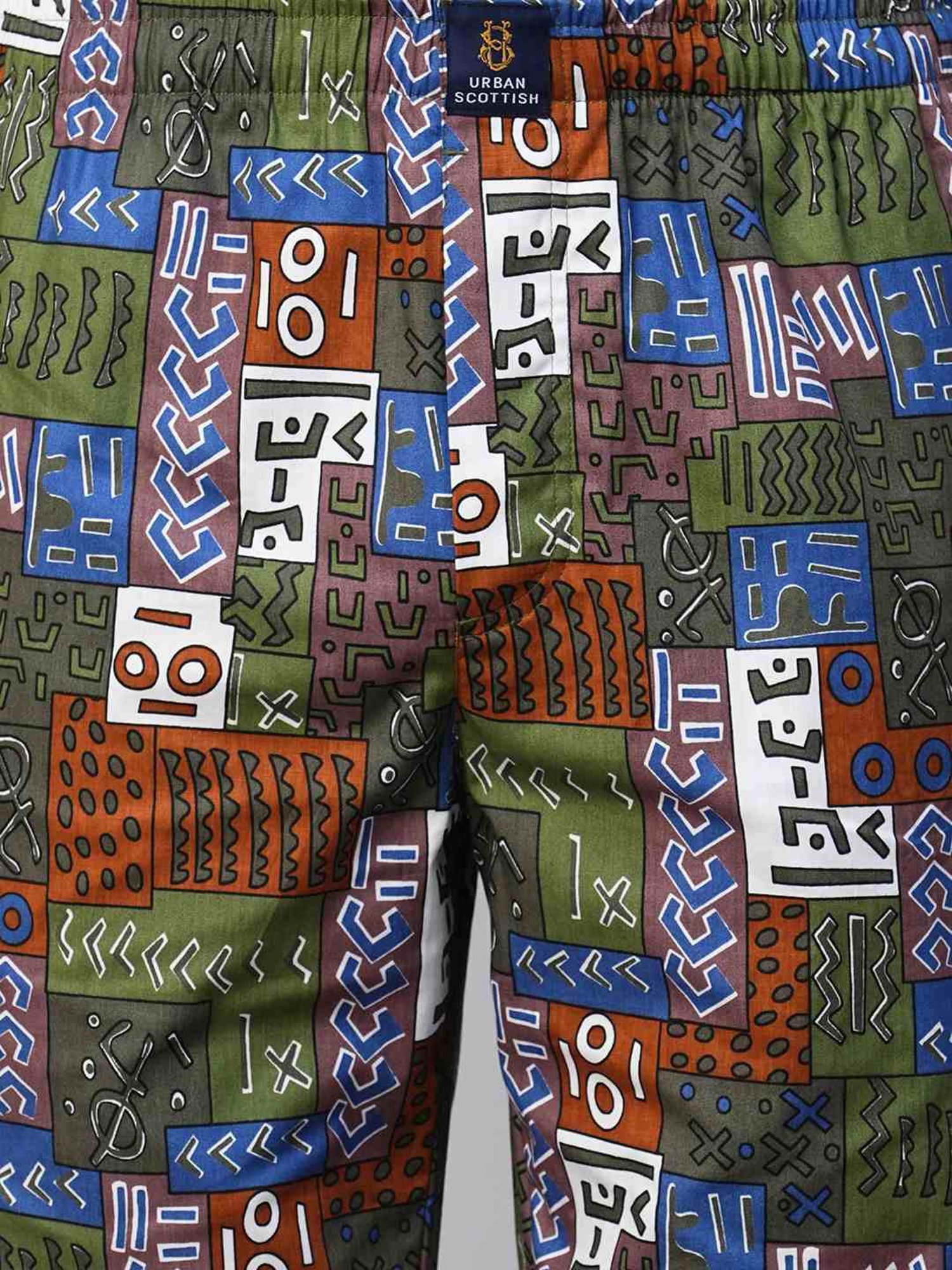 Urban Scottish Multicolored Regular Fit Printed Lounge Pants