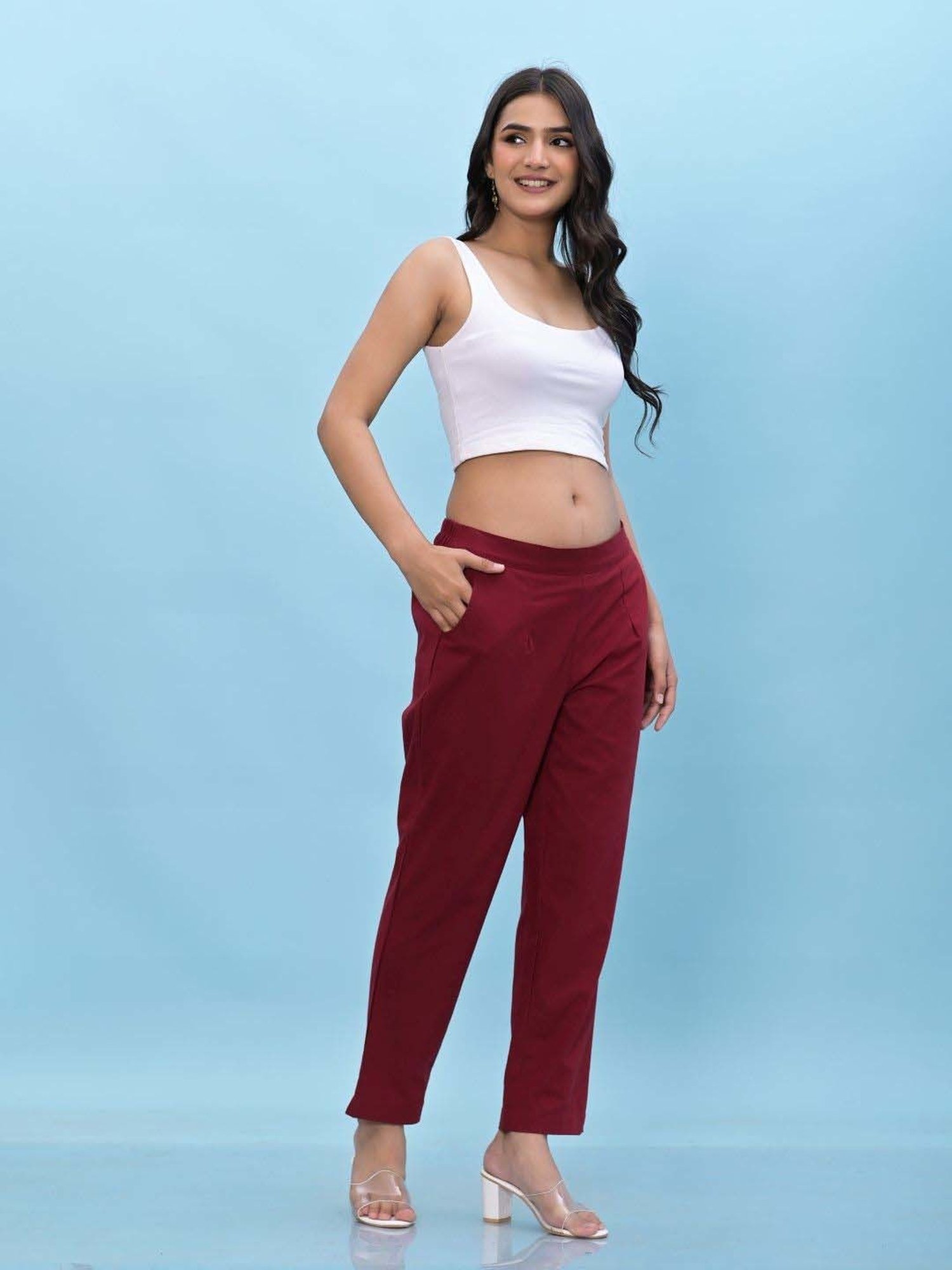 Juniper Maroon Cotton Pants