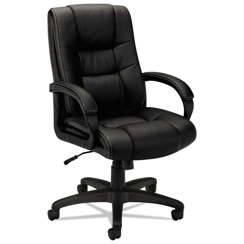Basyx VL131 Series Executive High-Back Chair Black Vinyl VL131EN11
