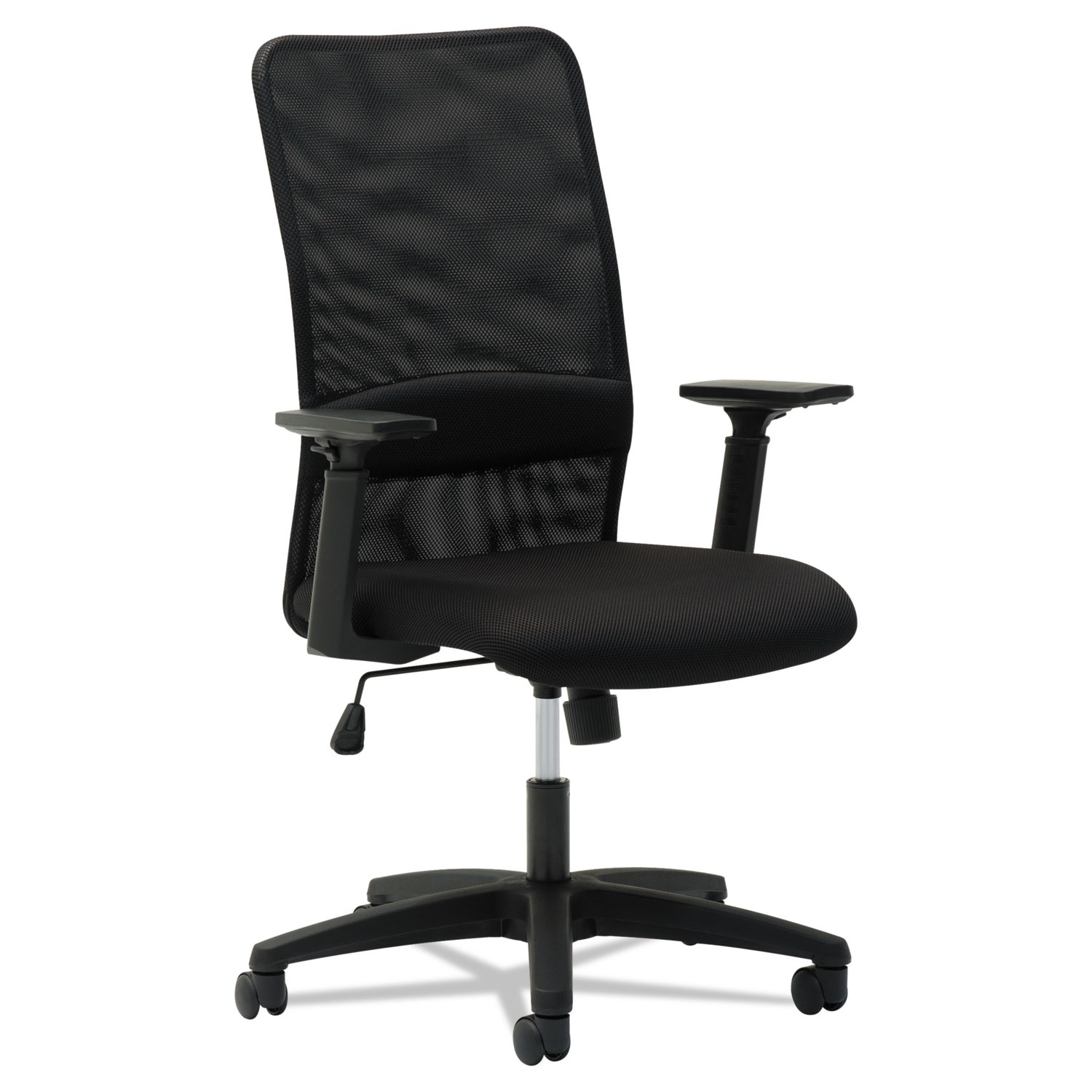 OIF - OIFSM4117 - Mesh High-Back Chair, Height Adjustable T-Bar Arms, Black