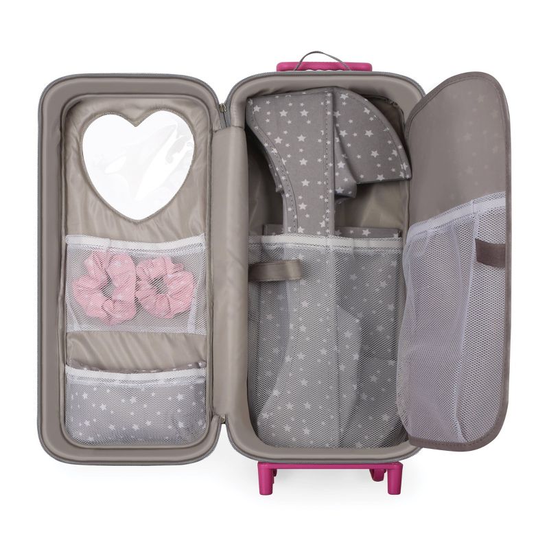 Travel and Tour Trolley Carrier with Bed for 18-in" Dolls - Gray/Stars