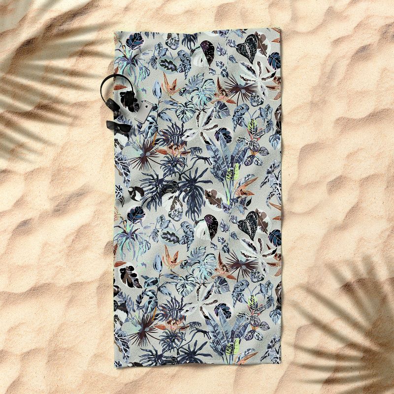 Marta Barragan Camarasa Modern blue jungle Beach Towel - Deny Designs