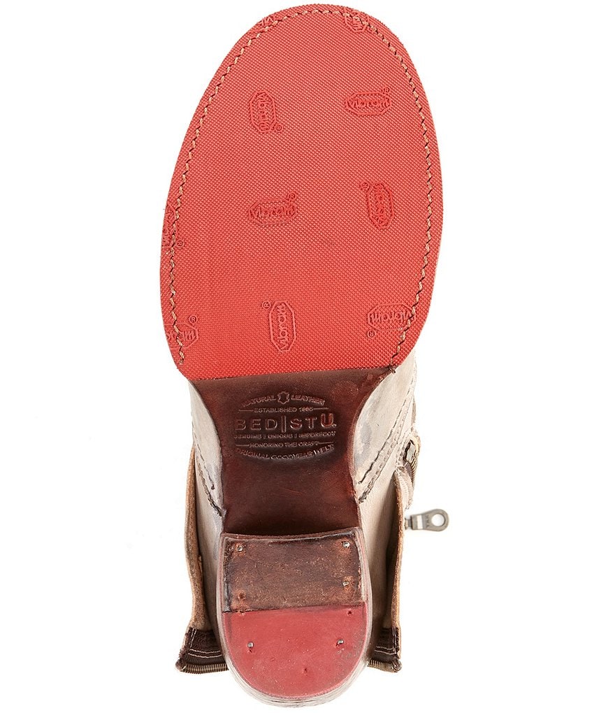 Bed Stu Iris Leather Block Heel Booties