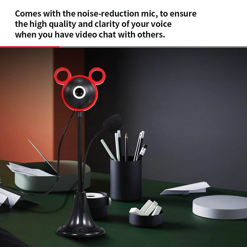 Webcam 1080P Computer Camera with Privacy Cover USB Connection Built-in Noise-reduction Microphone for Live Video