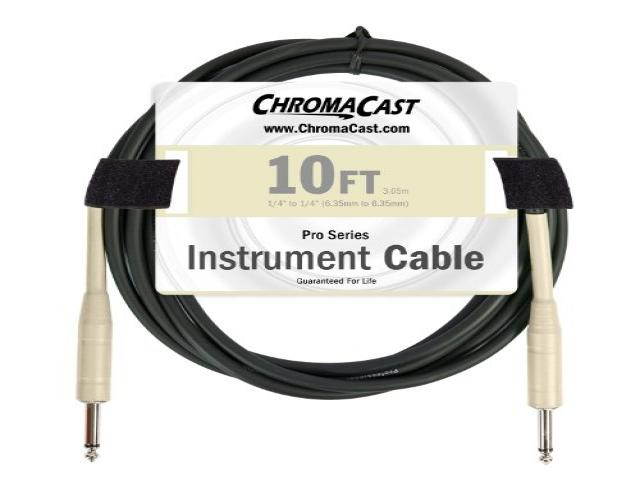ChromaCast Pro Series 10' Straight to Straight Instrument Cable, Vanilla Cream