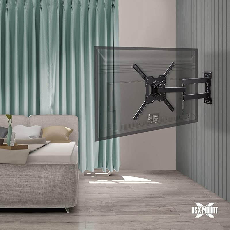 Full Motion Swivel Articulating Tilt TV Wall Mount Bracket for 26-55" LED, OLED and 4K TVs, TV Mount Fit for 32, 40, 50 TV with VESA Up to 400x400mm-Weight Capacity Up to 60lbs