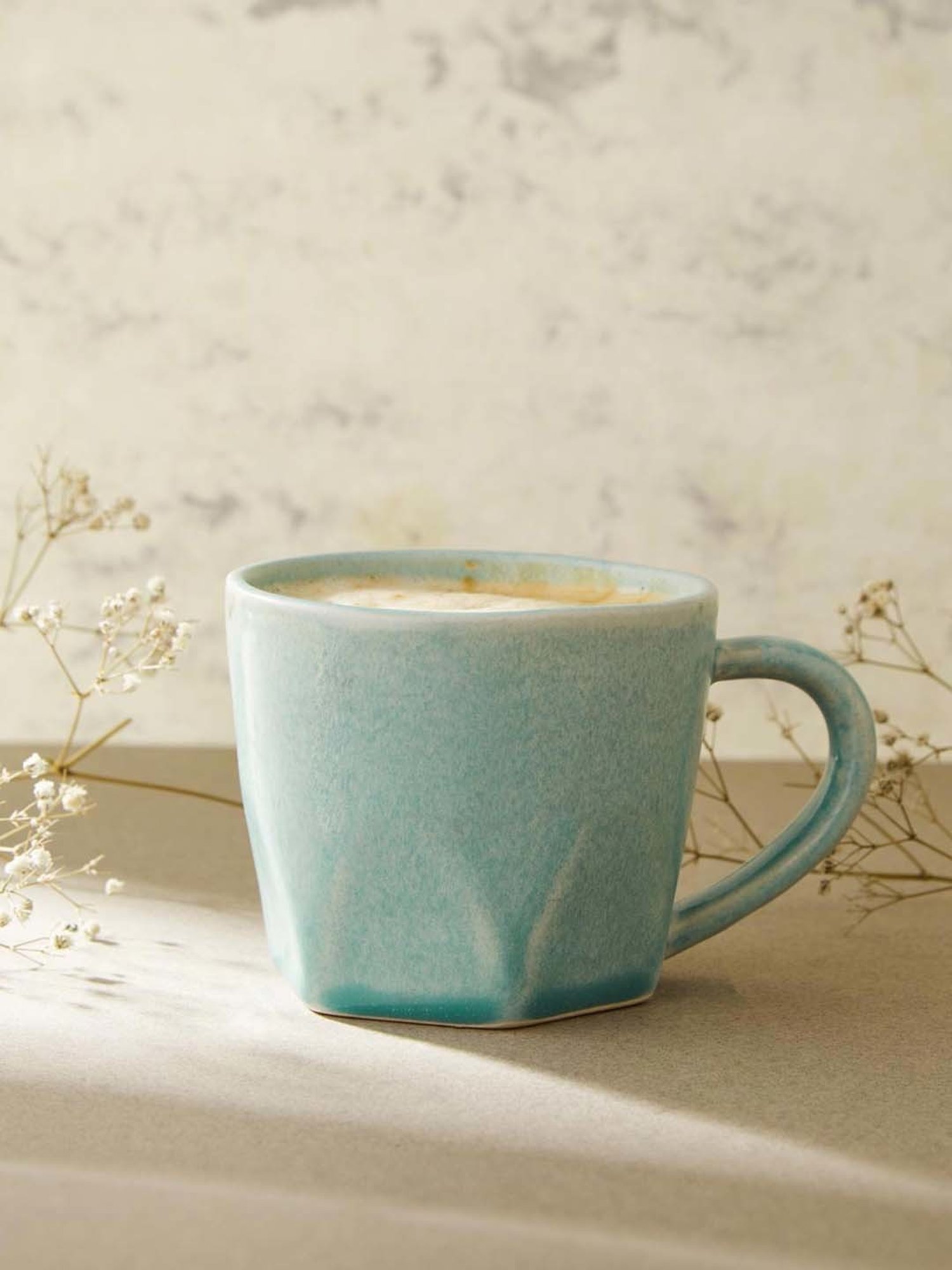 Fabindia Umara Blue Ceramic Coffee Mug (200 ML)