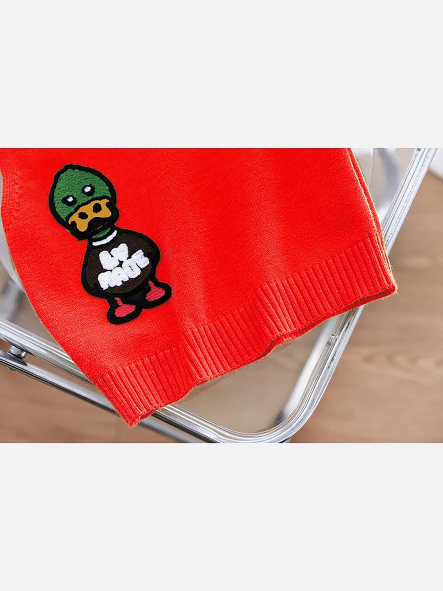 Little Surprise Box Kids Red Embroidered Sweater