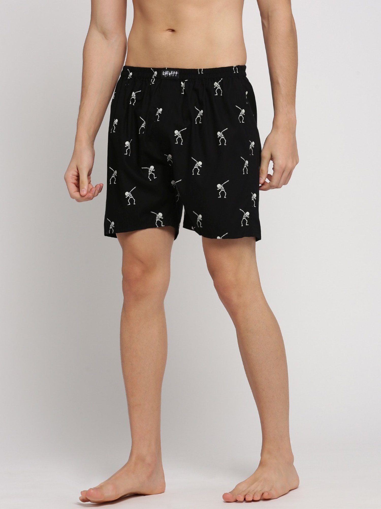 SHOWOFF Black Slim Fit Printed Boxers