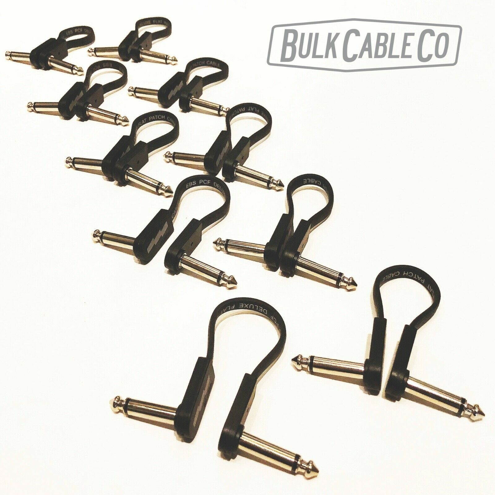 EBS Flat Patch Cables - 10 Pack - 4" (3.94") PCF-DL10 Deluxe - Thin RA/RA Cable