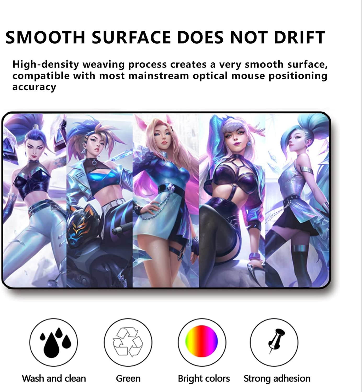 KDA Mouse Pad 15.8x29.5 in Multipurpose Comfortable Waterproof Mousepad Desk Mat for Gamer Office Home