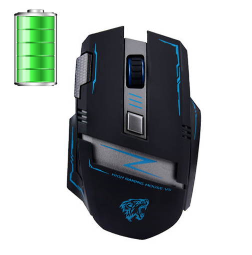 2.4G Wireless Rechargeable 2400DPI 6 Buttons Optical Usb Ergonomic Gaming Mouse