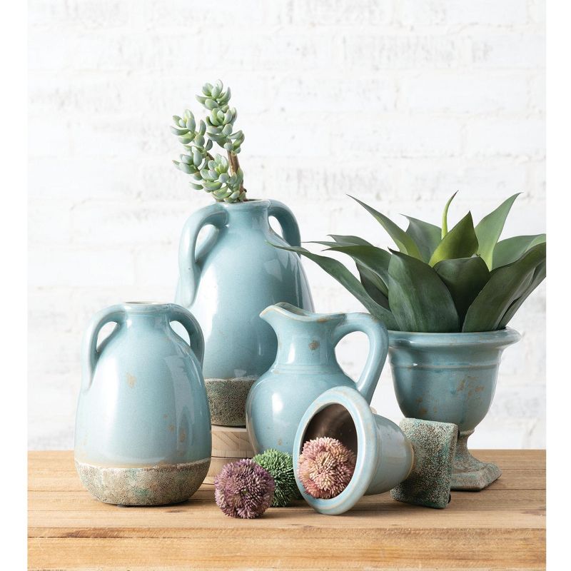 Sullivans Box of 3 Mini Echveria Orbs Decorative Filler 2"H Brown, Green & Orange