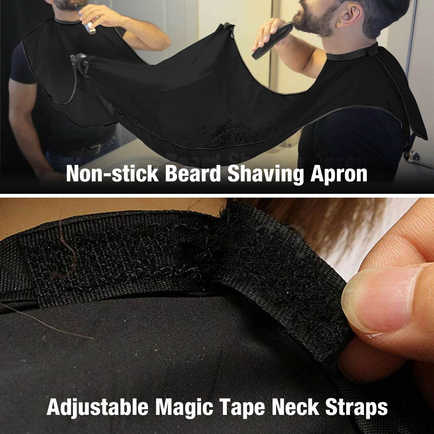 Men Facial Hair Trimming Catcher Beard Whiskers Bib Shaving Apron Cape Cloth USA