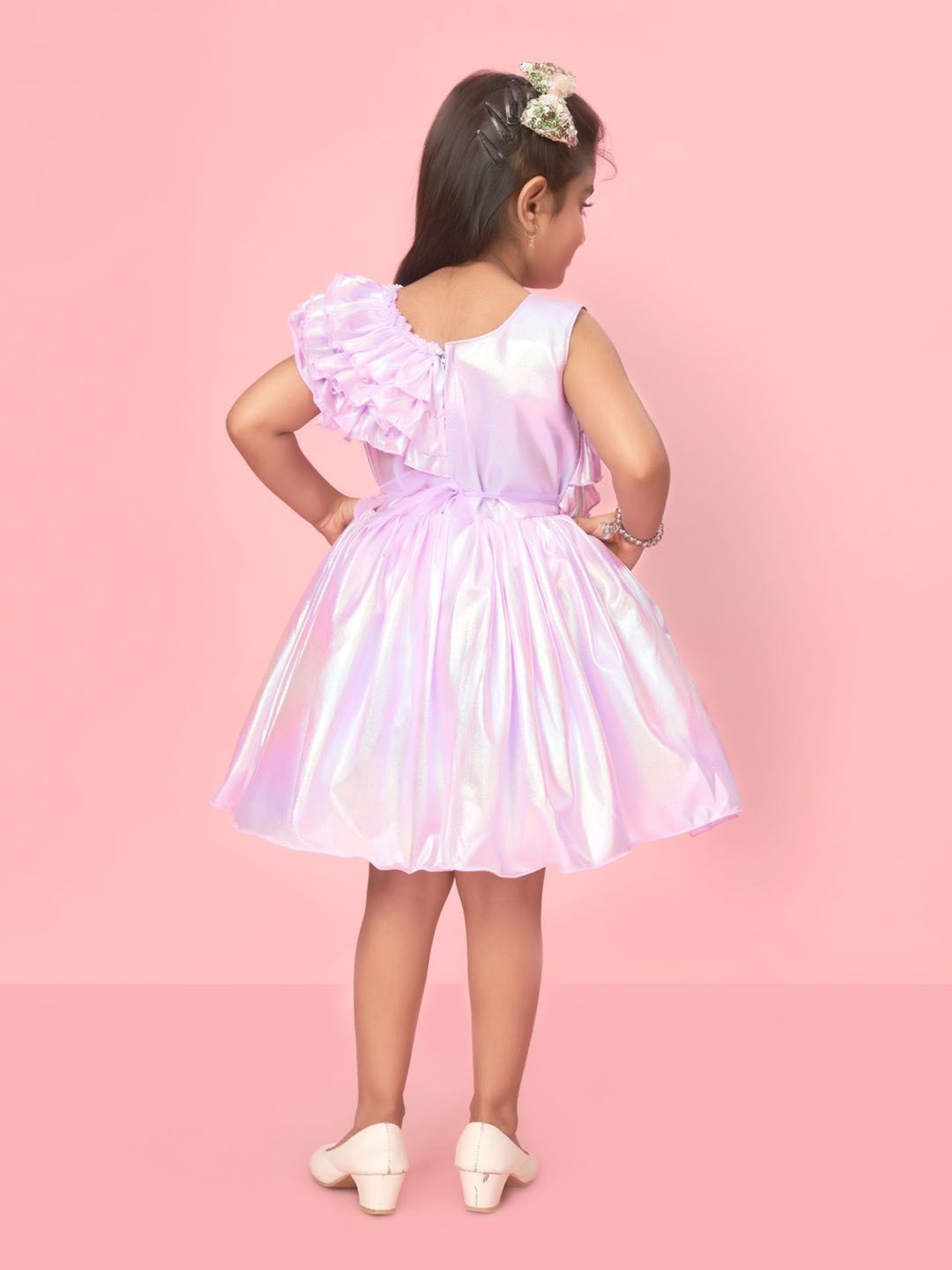 Aarika Kids Lilac Solid Frock