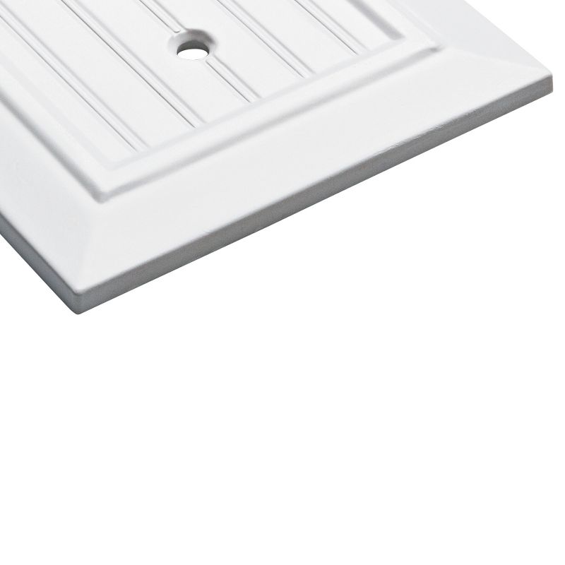 Franklin Brass Classic Beadboard Quad Switch Wall Plate White