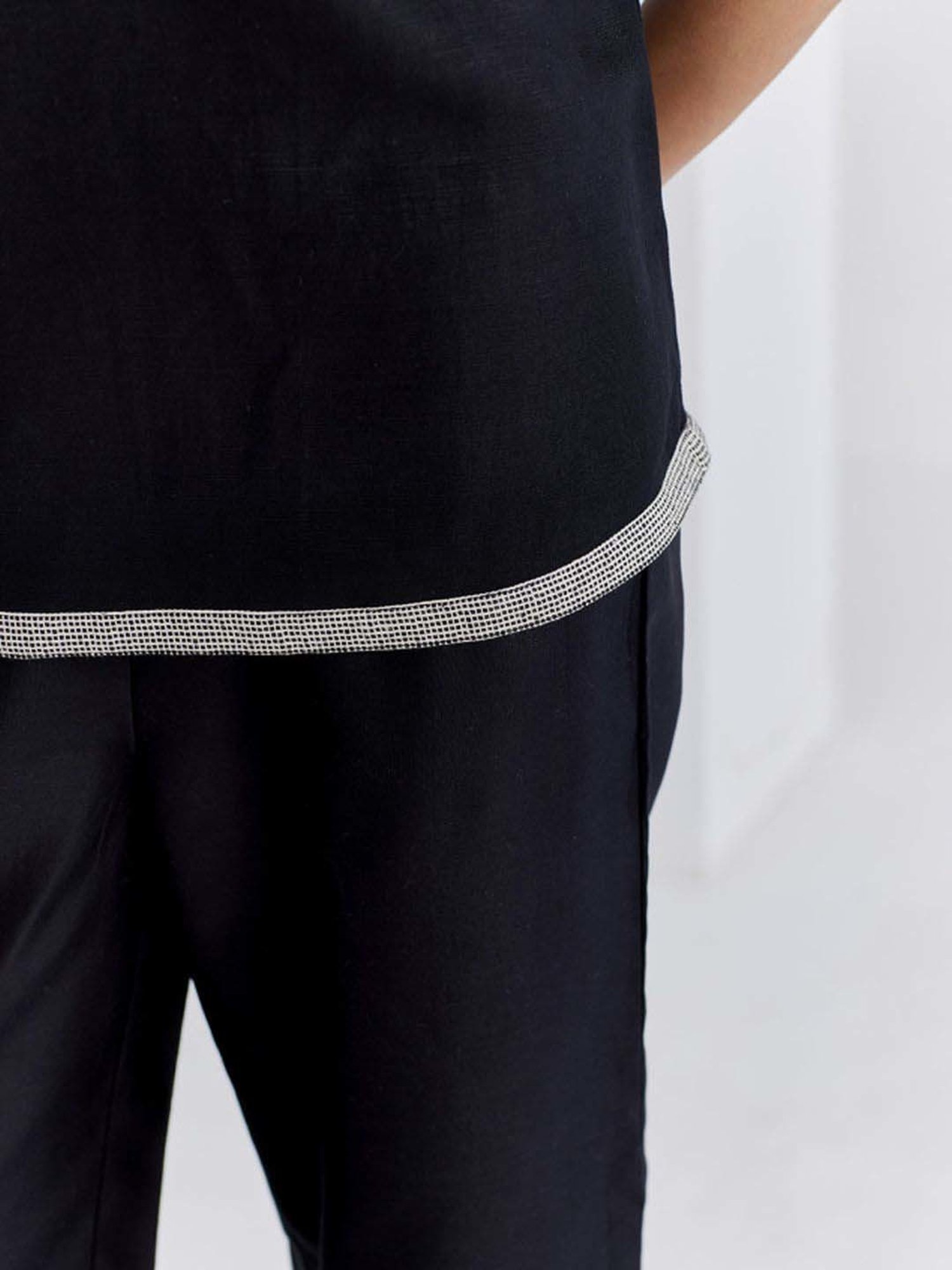 Ancestry Coal Black Regular Fit Top