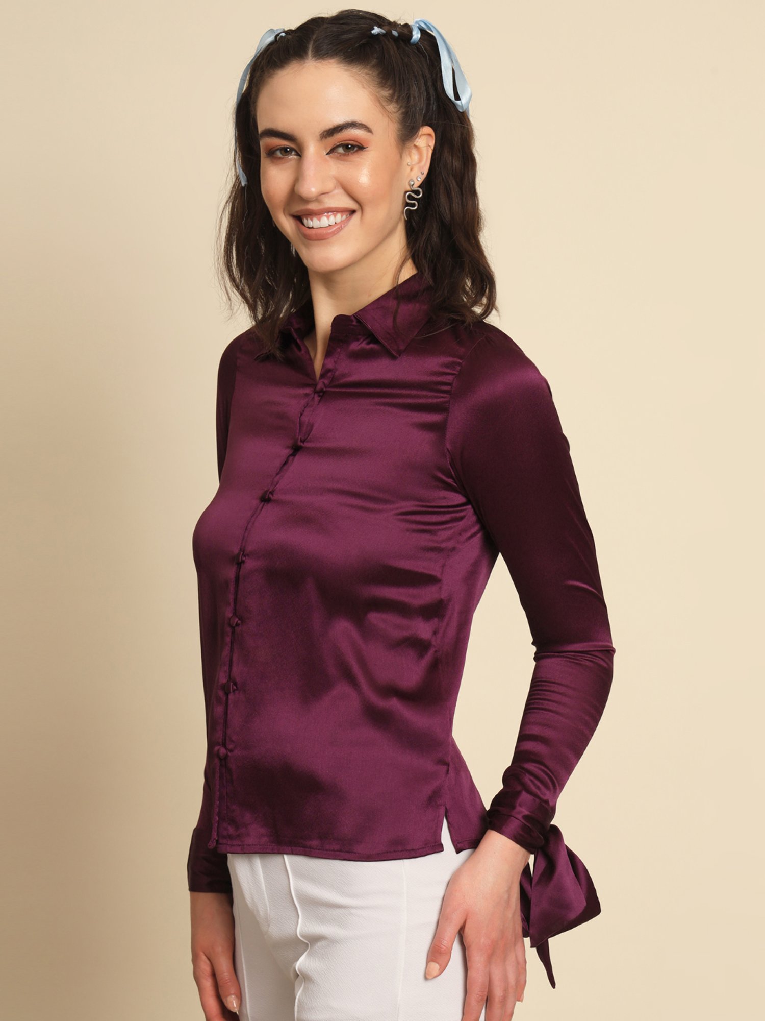 Trend Arrest Purple Regular Fit Shirt