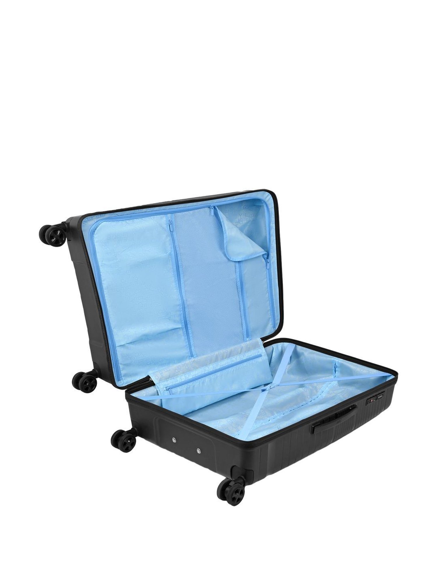 Skybags SKYLITE Black 8 Wheels Hard Cabin Trolley Bag 51