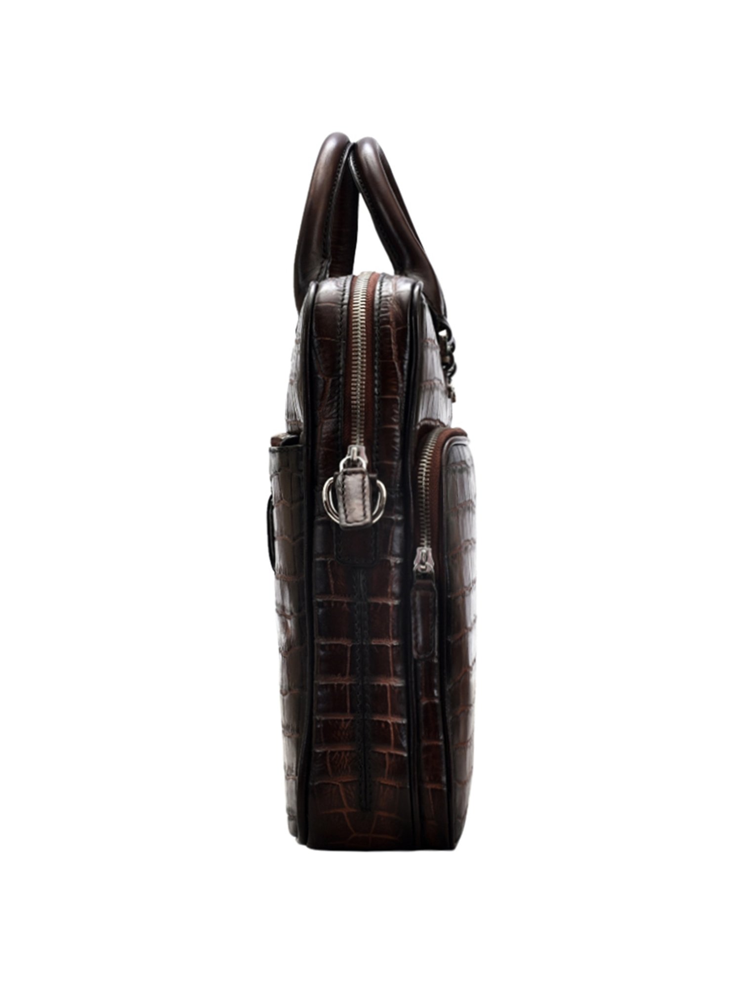 Eske Ollie Dark Brown Leather Medium Laptop Messenger Bag