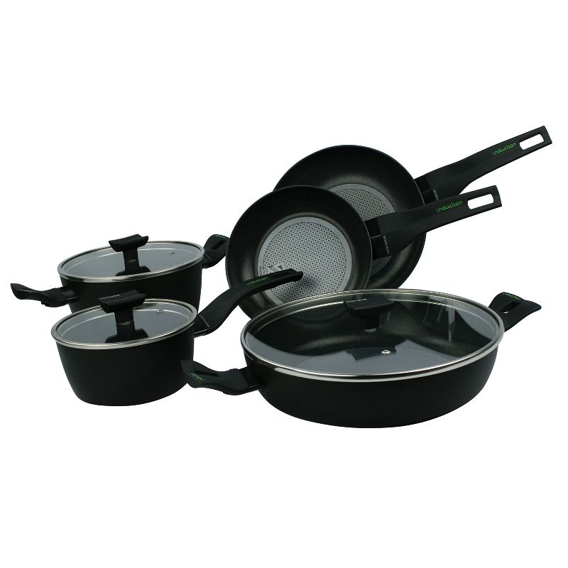 Moneta Nova 8 Piece Black Non-Stick Cookware Set