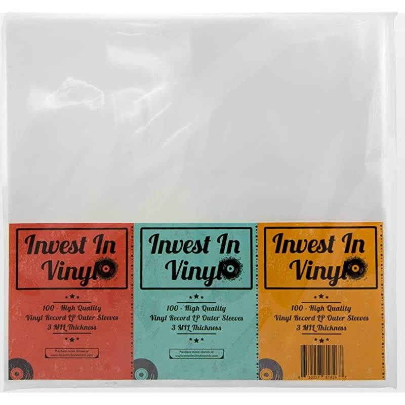 100 Clear Plastic Protective LP Outer Sleeves 3 Mil Vinyl Record Sleeves Album Covers 1275 x 125 Provide Your LP Collection with The Proper Protection