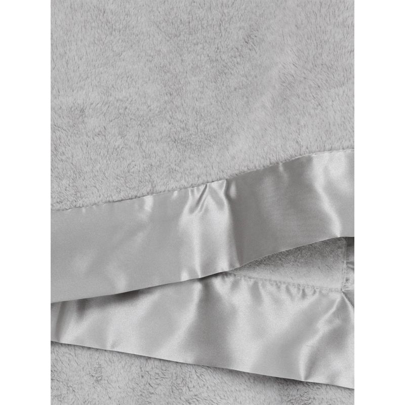 Little Giraffe Powder Plush Baby Blanket - Silver