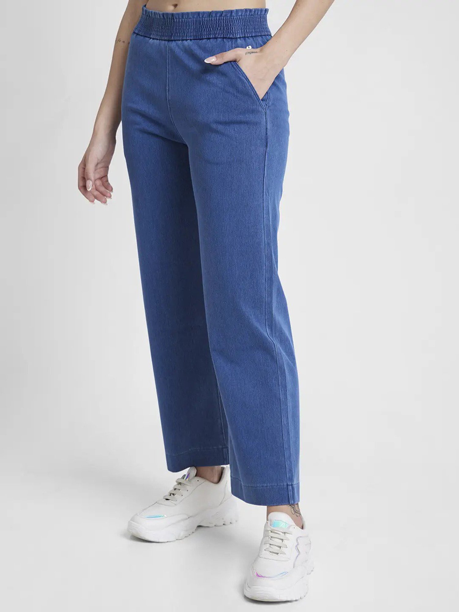 Spykar Blue Regular Fit Trackpants