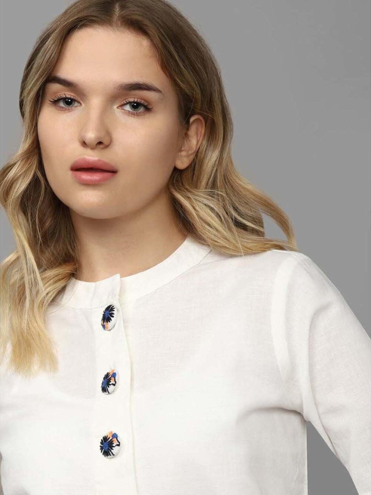 Allen Solly White Regular Fit Top