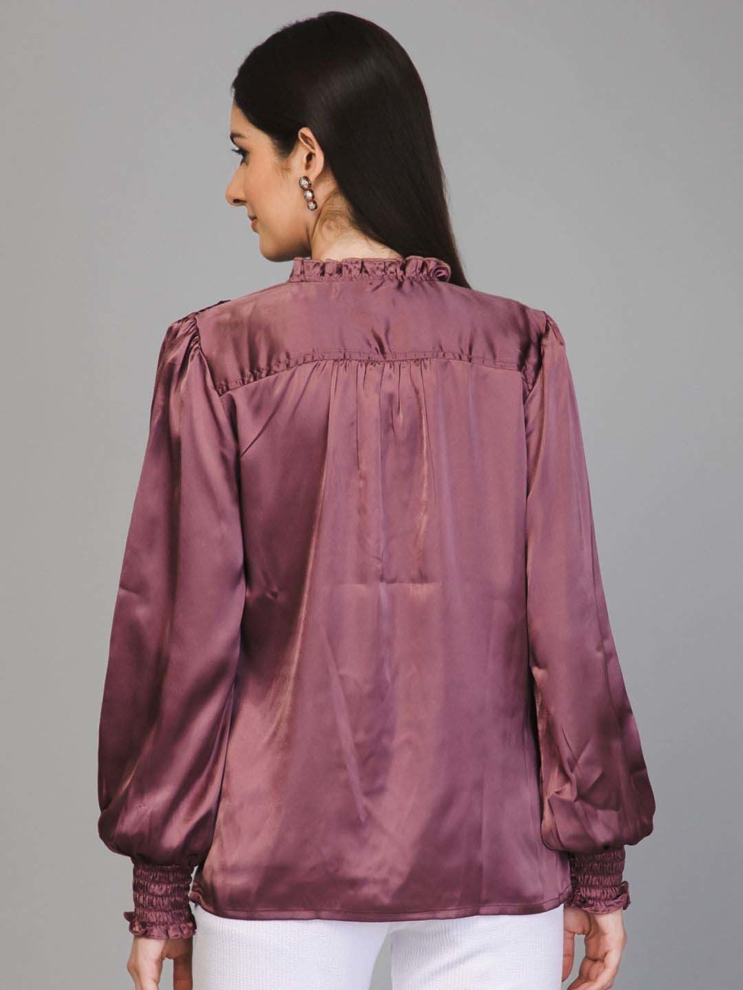 PURYS Purple Regular Fit Top