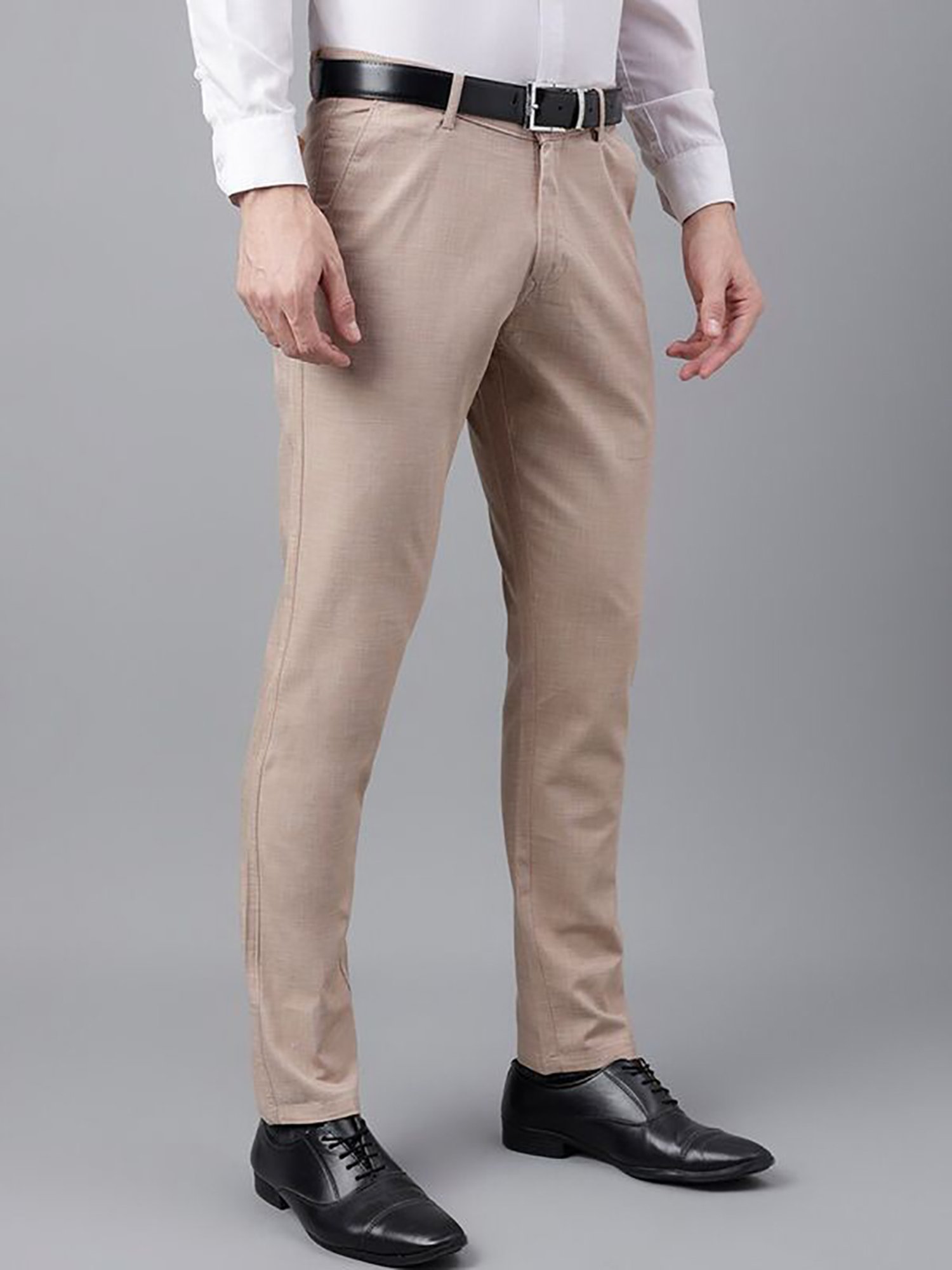 Arrow Navy Regular Fit Trousers