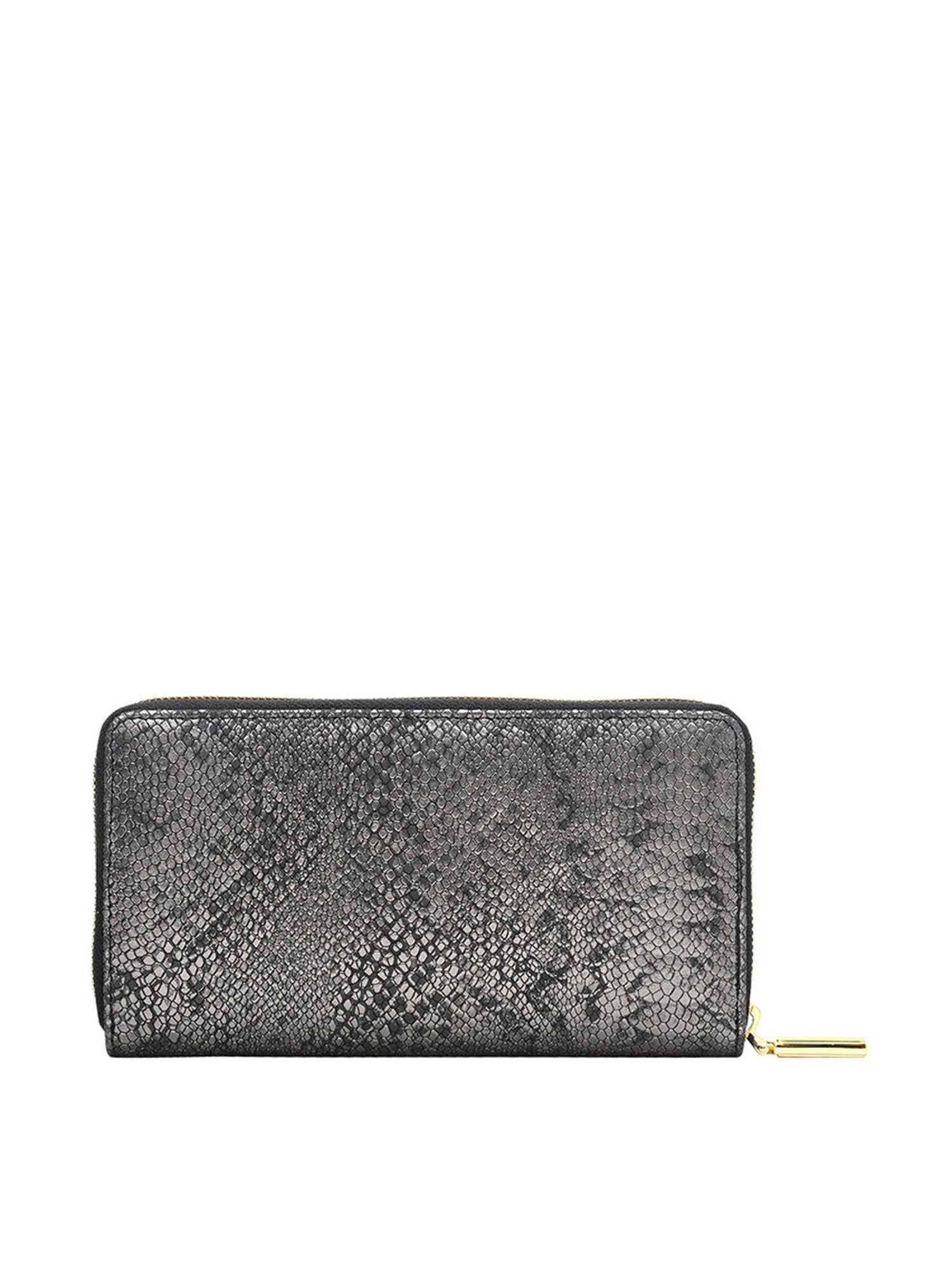 Eske Black Printed Zip Around Wallet for Women