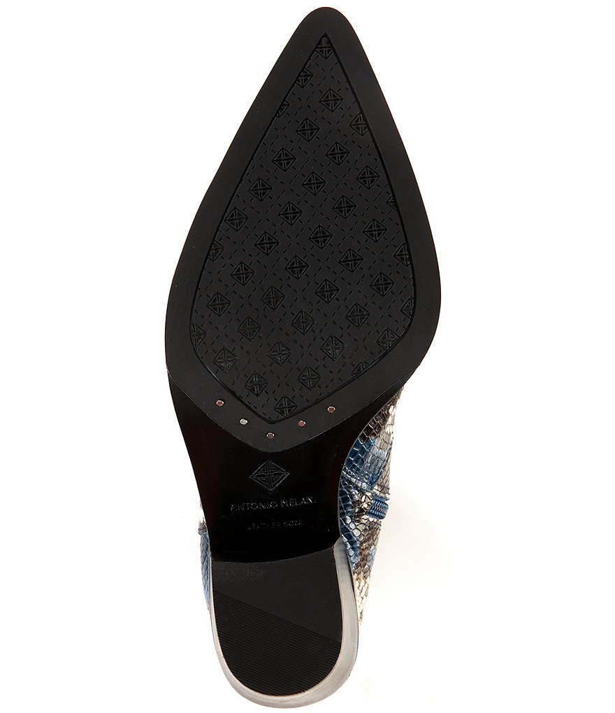 Antonio Melani Peigi Snake Printed Leather Tall Western Boots