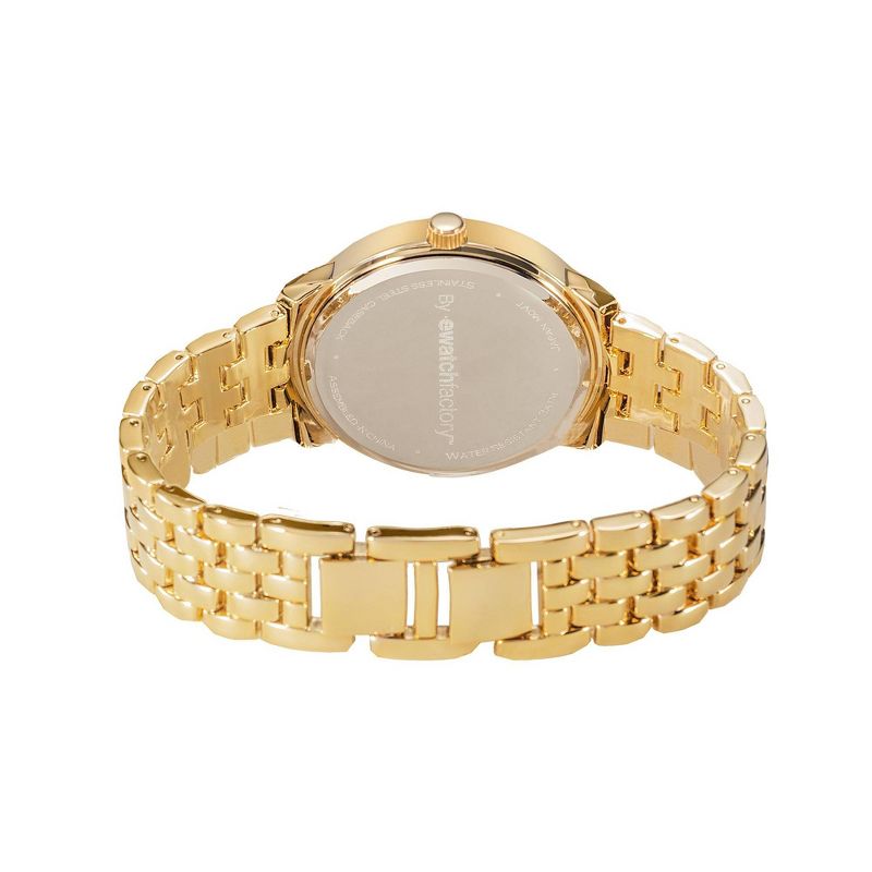 Men's eWatchfactory Cross Round Bracelet Watch - Gold