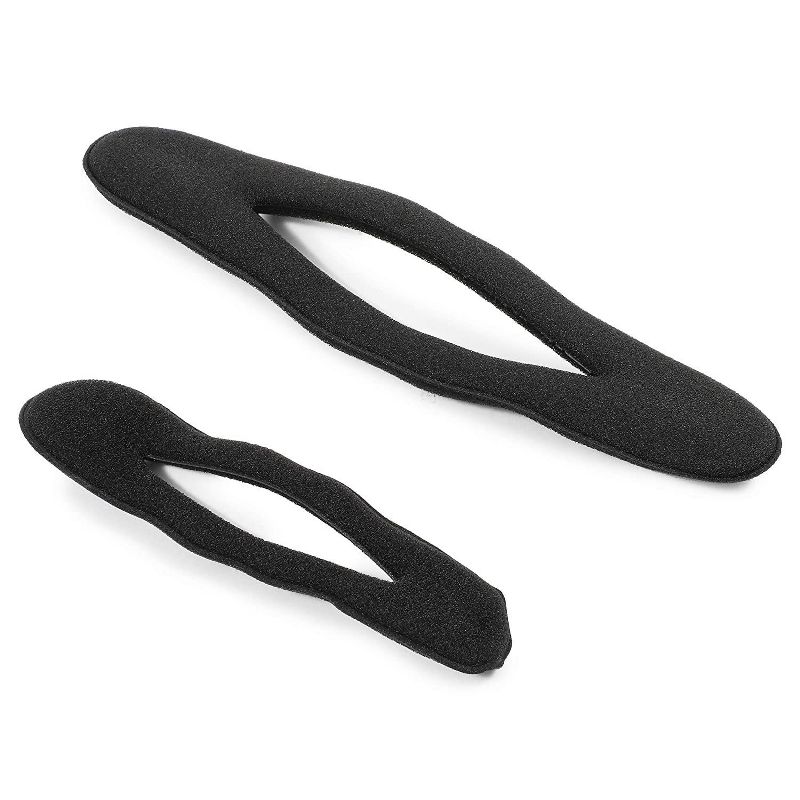Glamlily 4-Piece Black Messy Hair Bun Maker Sponge Foam Tool Shaper, 2 Sizes