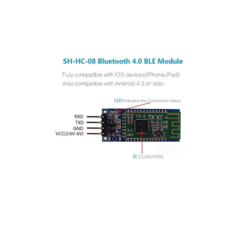 Bluetooth 40 BLE Slave UART Serial Module Compatible with iOS Device iPhone for DIY