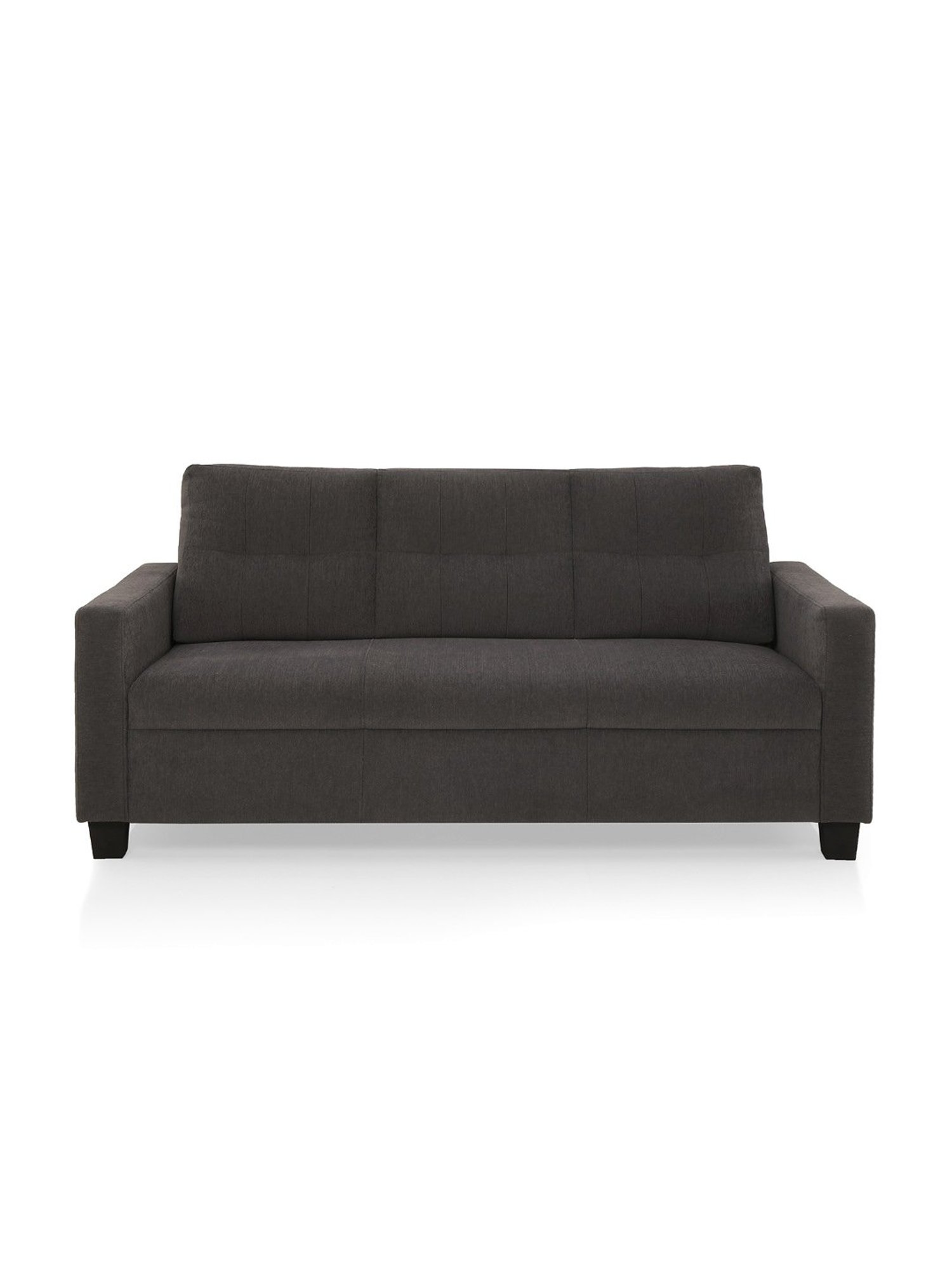 Duroflex Ease Grey Neem Wood 3 Seater Sofa